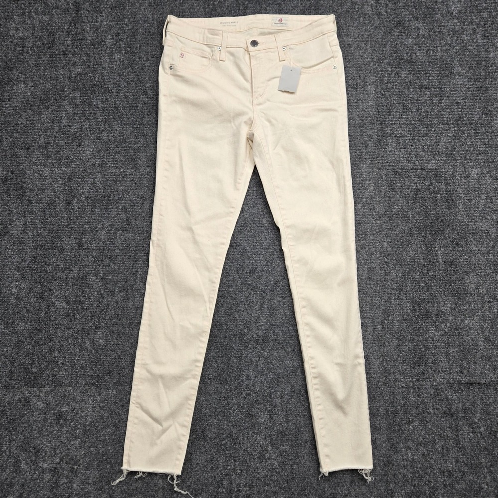 AG Adriano Goldschmied Legging Ankle Skinny Jeans Cream Womens Size 27R NEW